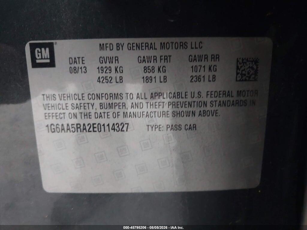 1G6AA5RA2E0114327 2014 CADILLAC ATS photo no. 9