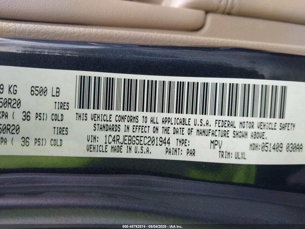 1C4RJEBG5EC201944 2014 JEEP GRAND CHEROKEE photo no. 9