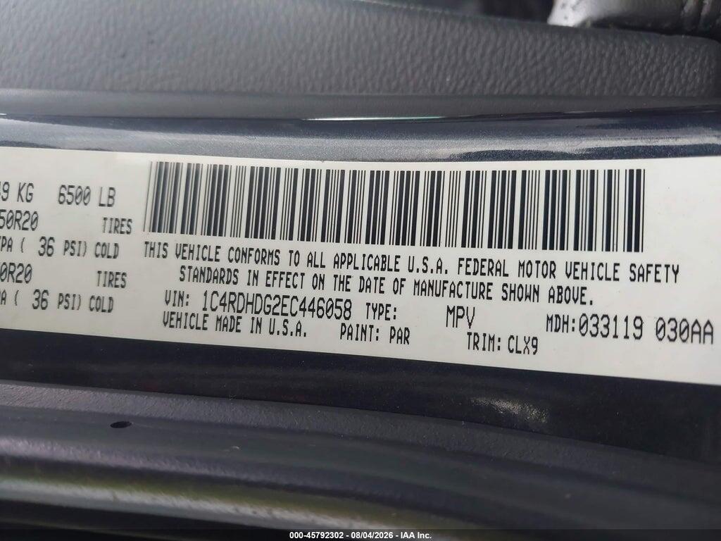 1C4RDHDG2EC446058 2014 DODGE DURANGO photo no. 9