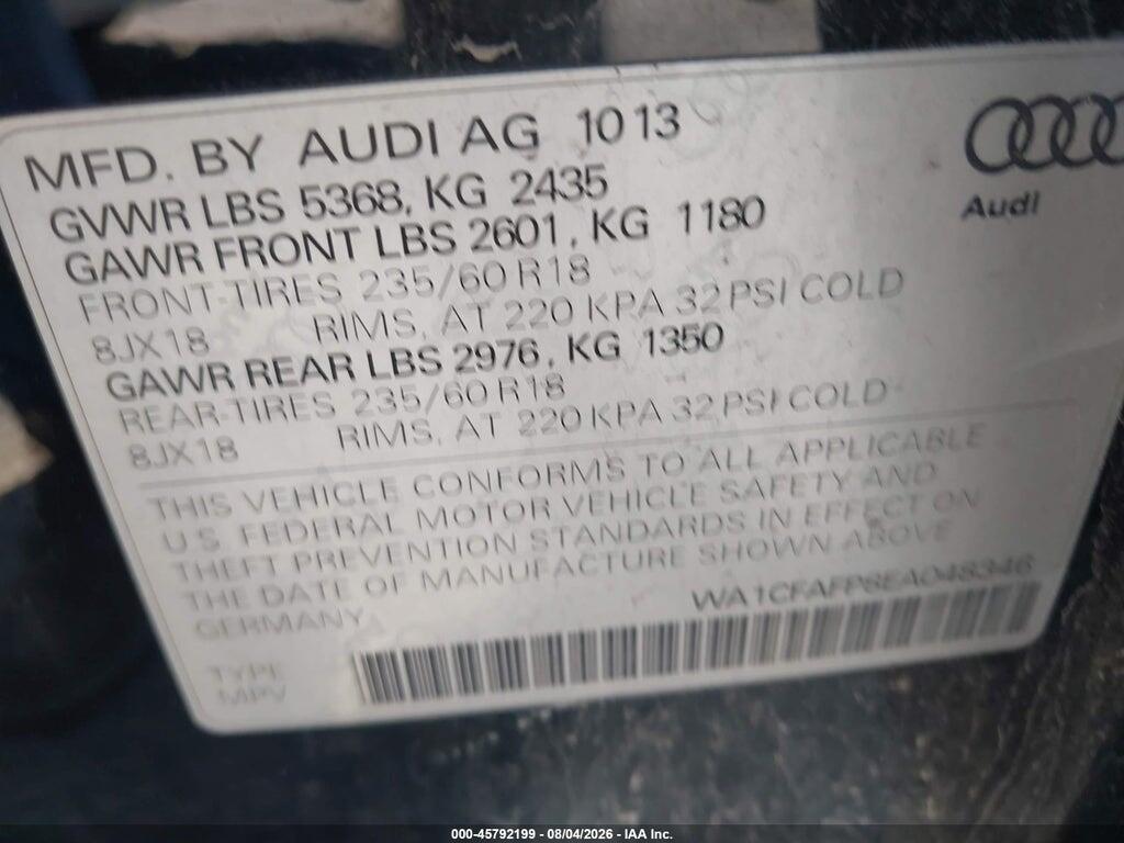 WA1CFAFP8EA048346 2014 AUDI Q5 photo no. 9
