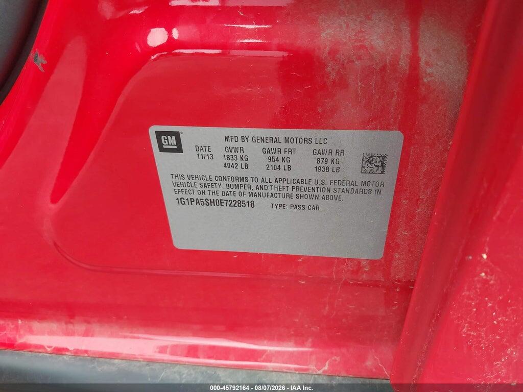 1G1PA5SH0E7228518 2014 CHEVROLET CRUZE photo no. 9