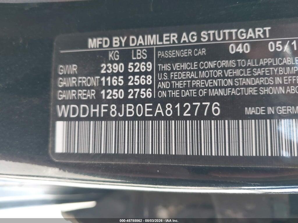 WDDHF8JB0EA812776 2014 MERCEDES-BENZ E 350 photo no. 9