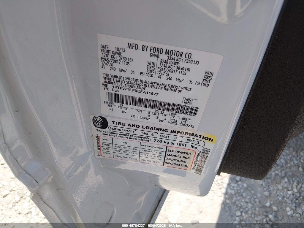 1FTFW1EF9EFA11627 2014 FORD F-150 photo no. 7