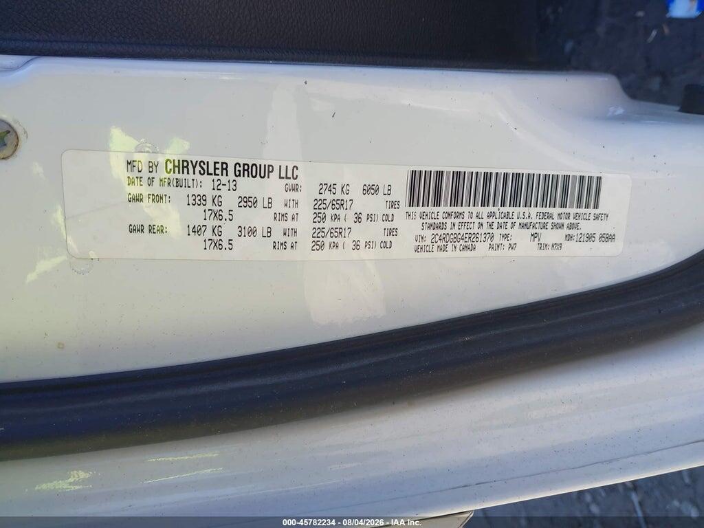2C4RDGBG4ER261370 2014 DODGE GRAND CARAVAN photo no. 9