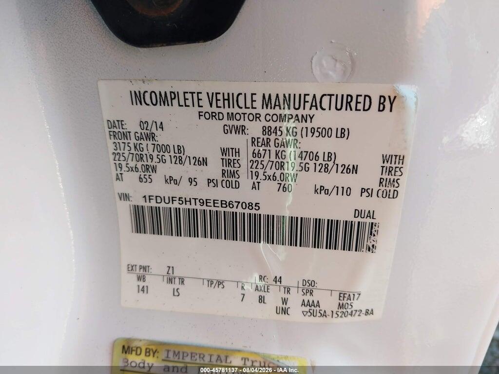 1FDUF5HT9EEB67085 2014 FORD F-550 CHASSIS photo no. 9