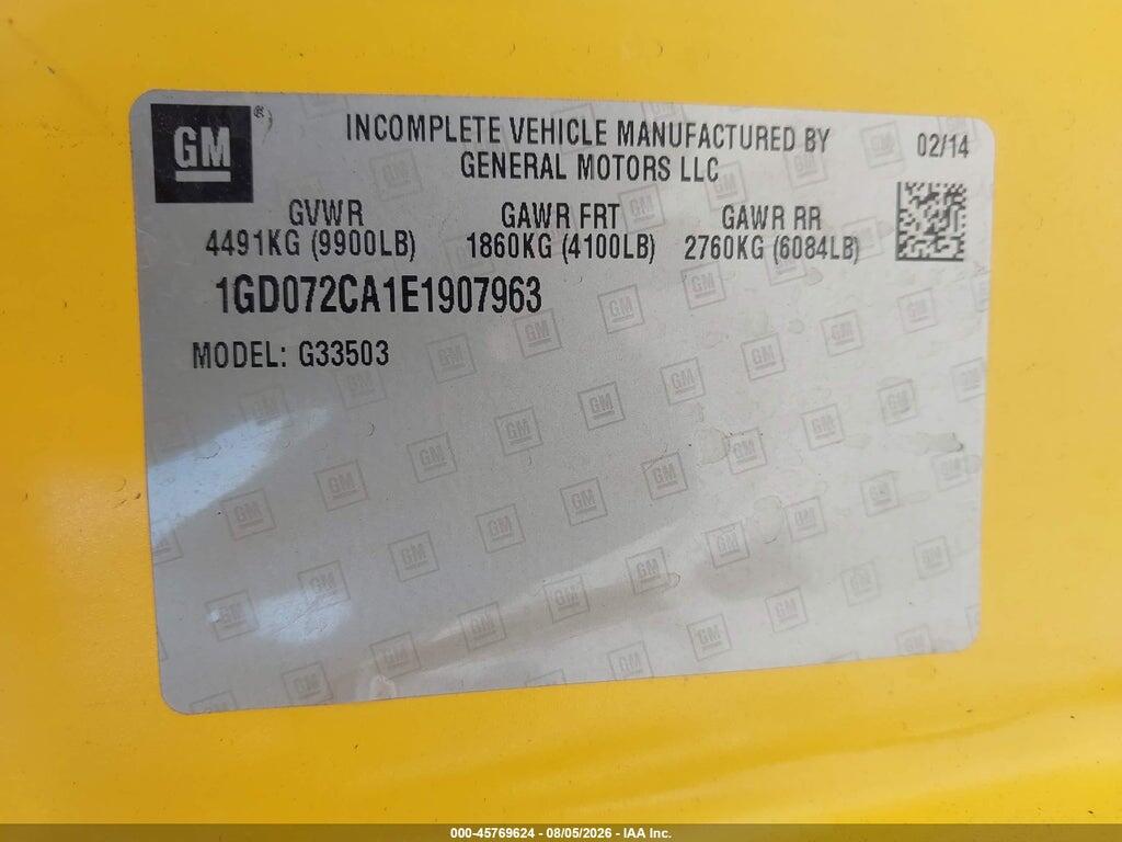 1GD072CA1E1907963 2014 GMC SAVANA CUTAWAY photo no. 8