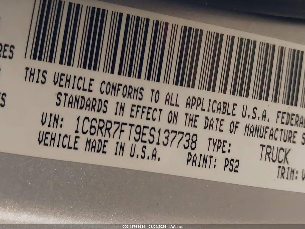 1C6RR7FT9ES137738 2014 RAM 1500 photo no. 9