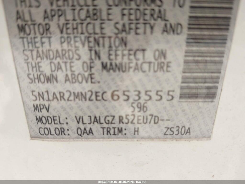 5N1AR2MN2EC653555 2014 NISSAN PATHFINDER photo no. 9