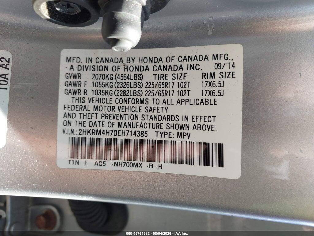 2HKRM4H70EH714385 2014 HONDA CR-V photo no. 9