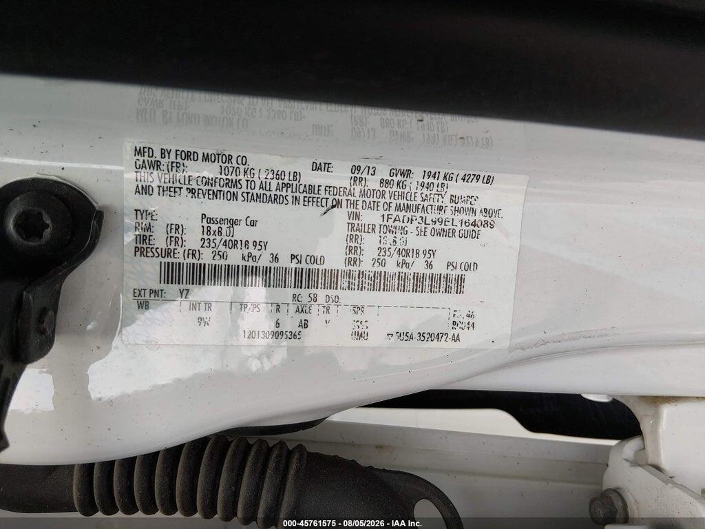 1FADP3L99EL164089 2014 FORD FOCUS ST photo no. 9