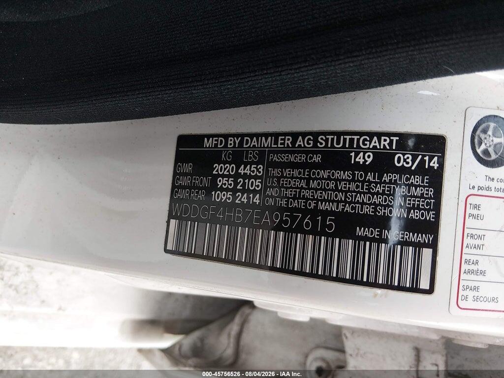 WDDGF4HB7EA957615 2014 MERCEDES-BENZ C 250 photo no. 9