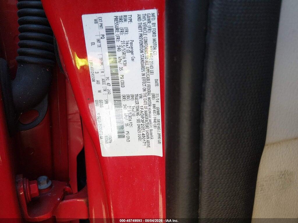 1FADP3F22EL450171 2014 FORD FOCUS photo no. 9
