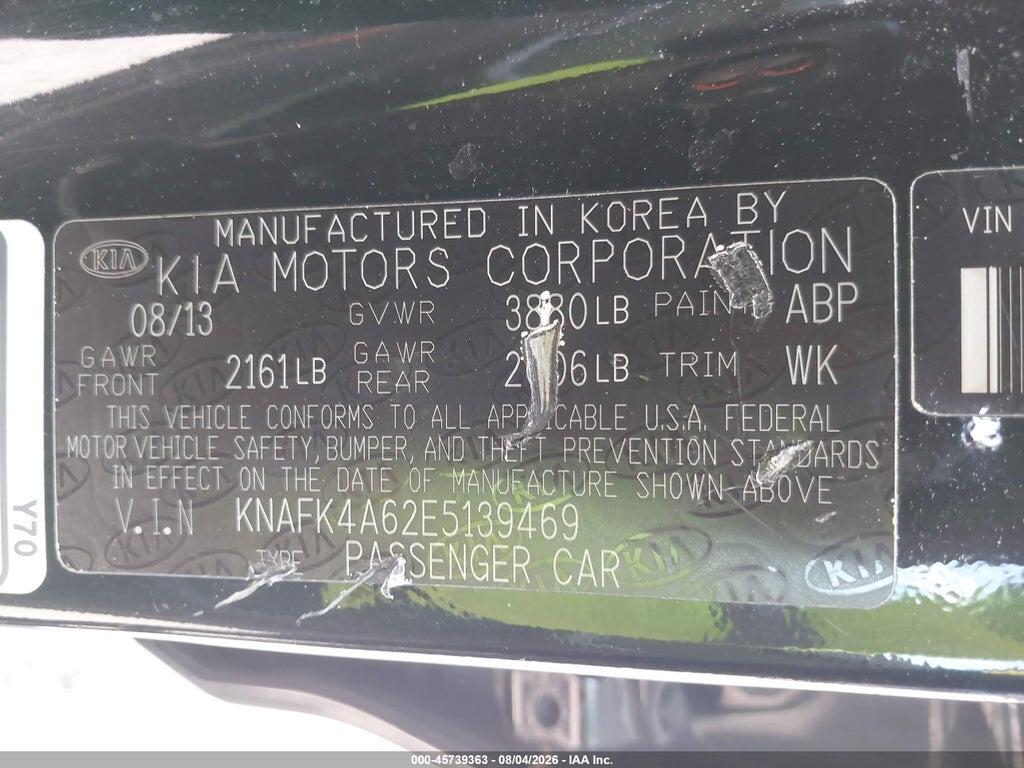 KNAFK4A62E5139469 2014 KIA FORTE photo no. 9