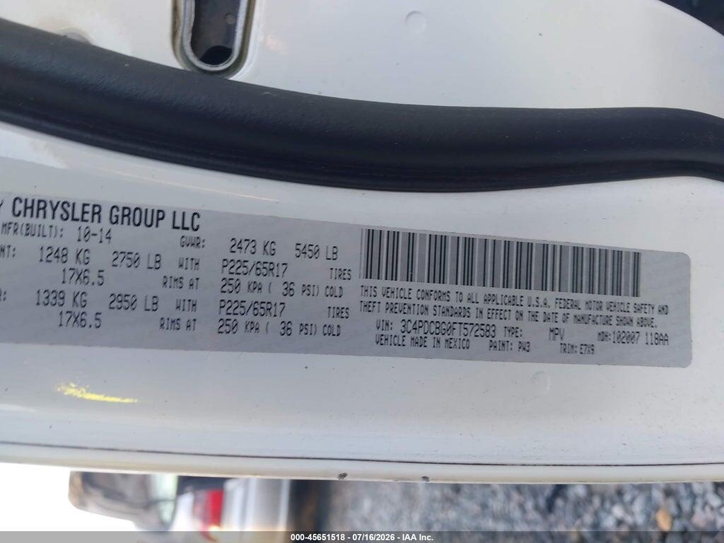 3C4PDCBG0FT572583 2015 DODGE JOURNEY photo no. 9