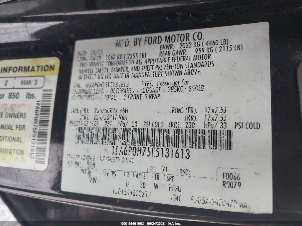 1FA6P0H75F5131613 2015 FORD FUSION photo no. 9