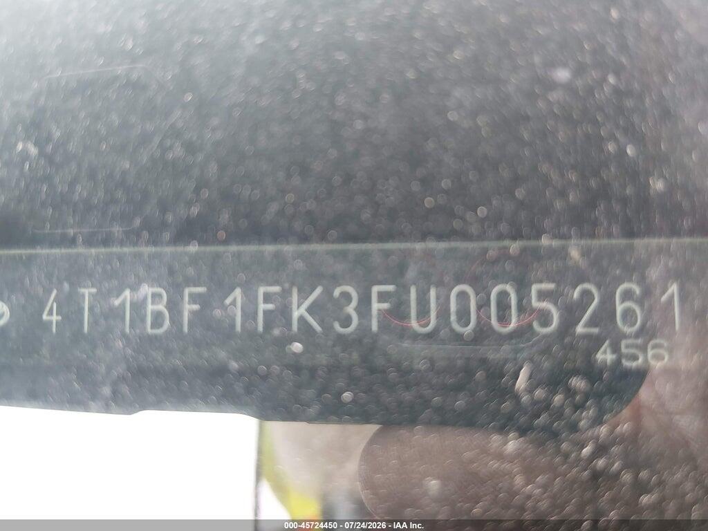 4T1BF1FK3FU005261 2015 TOYOTA CAMRY photo no. 9