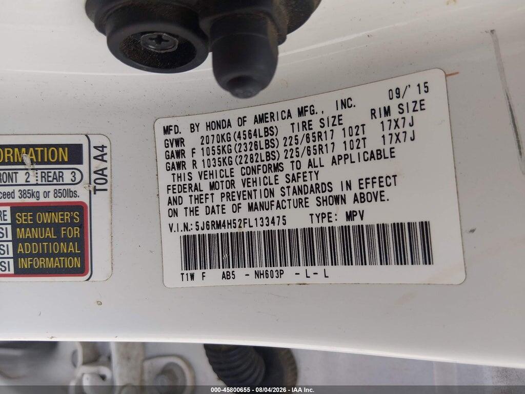 5J6RM4H52FL133475 2015 HONDA CR-V photo no. 9