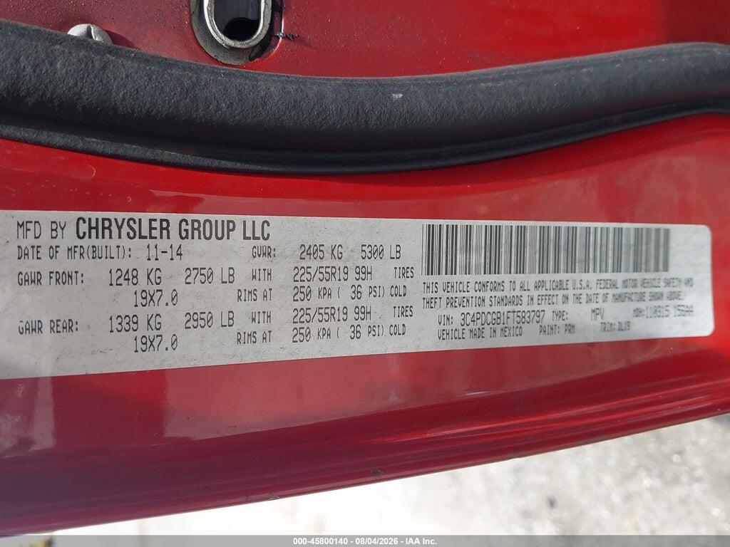 3C4PDCGB1FT583797 2015 DODGE JOURNEY photo no. 9