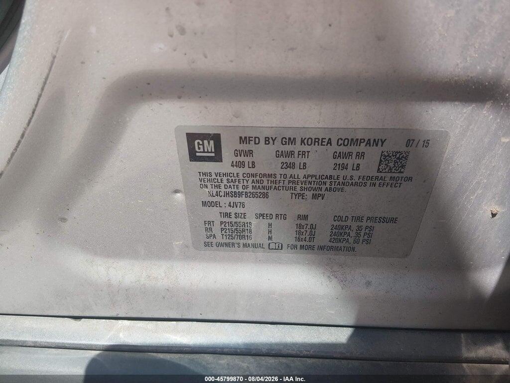 KL4CJHSB9FB265286 2015 BUICK ENCORE photo no. 9