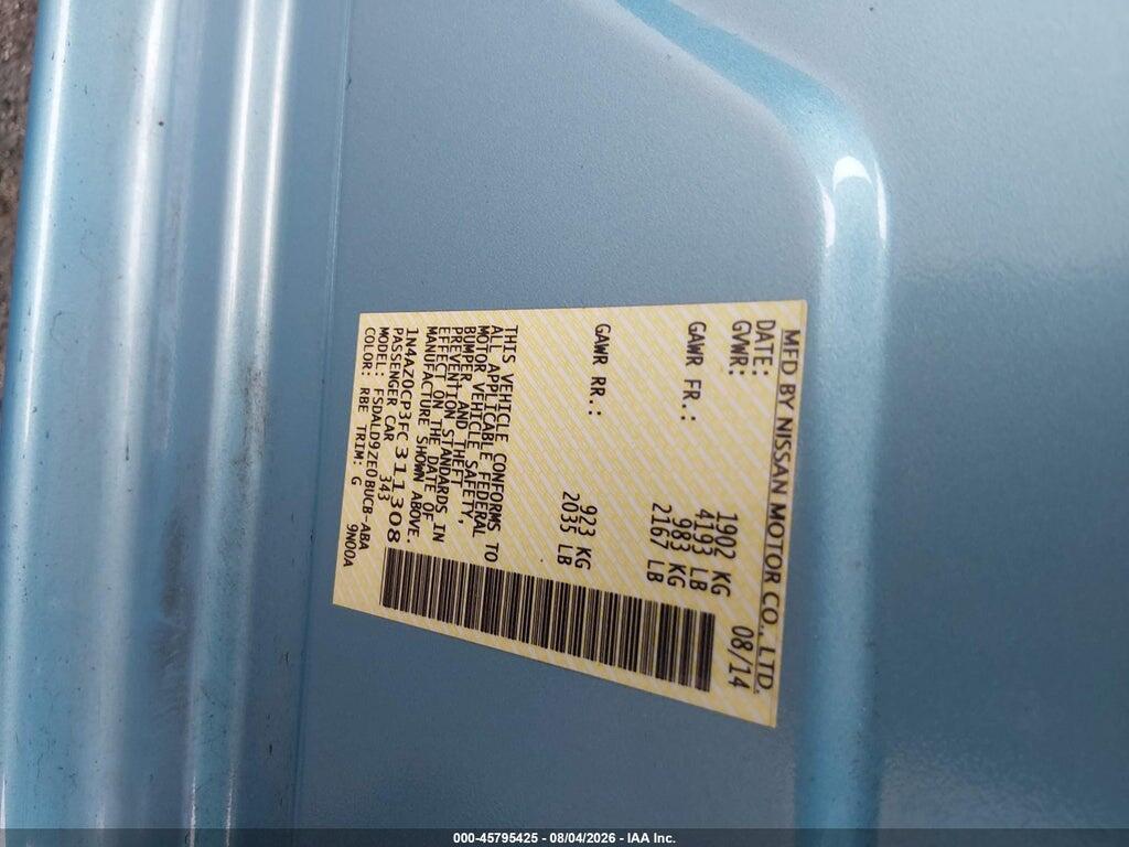 1N4AZ0CP3FC311308 2015 NISSAN LEAF photo no. 9