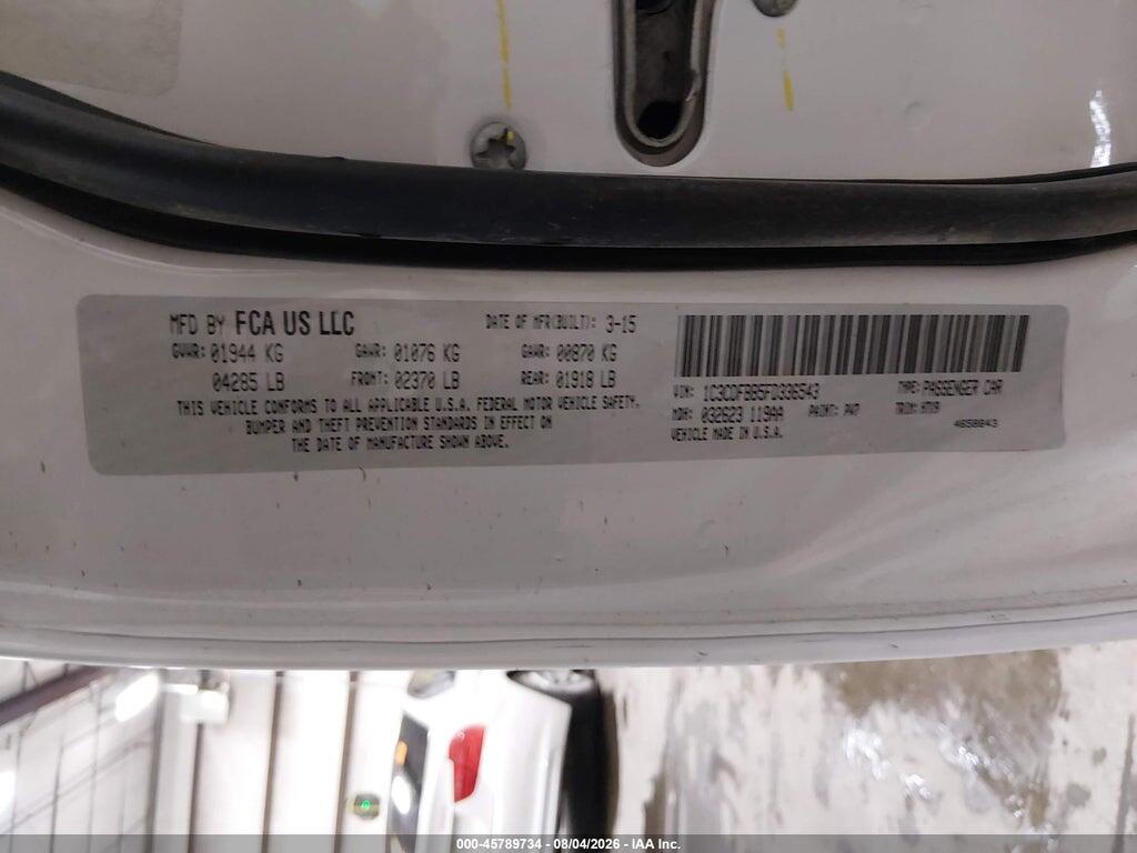 1C3CDFBB5FD336543 2015 DODGE DART photo no. 9
