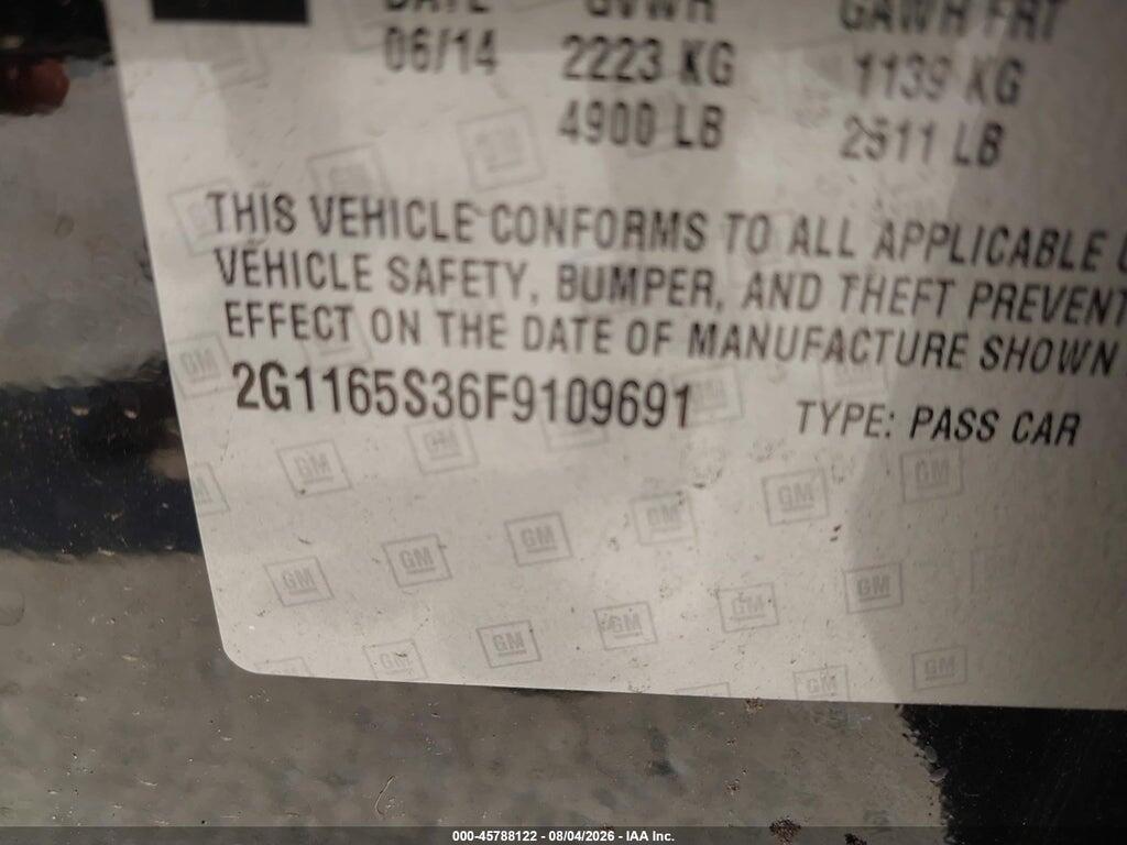 2G1165S36F9109691 2015 CHEVROLET IMPALA photo no. 9