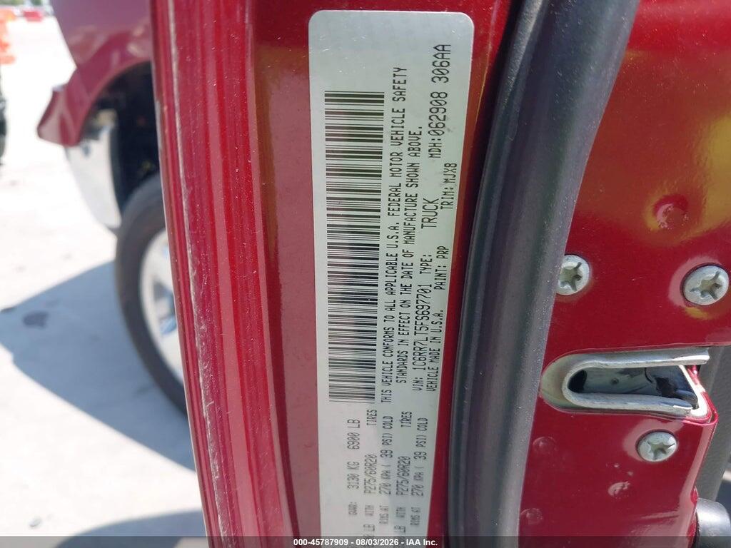 1C6RR7LT5FS697701 2015 RAM 1500 photo no. 9