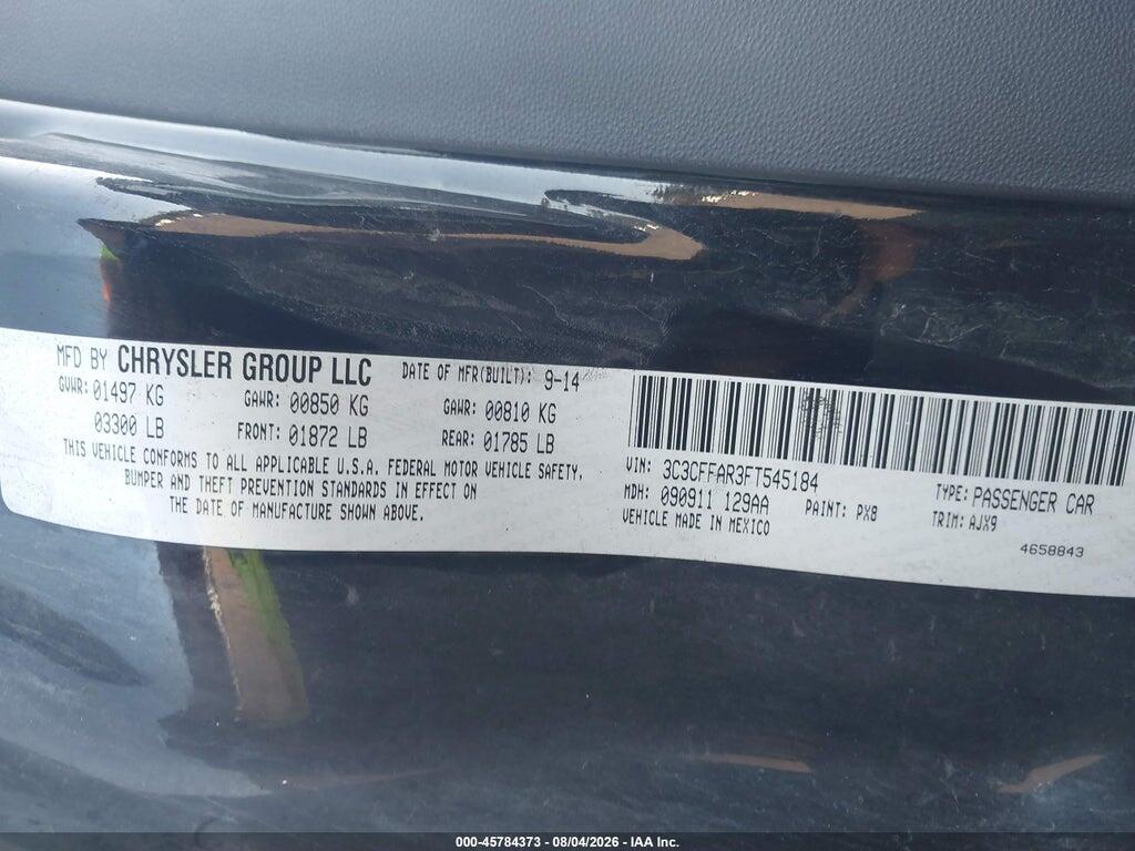3C3CFFAR3FT545184 2015 FIAT 500 photo no. 9