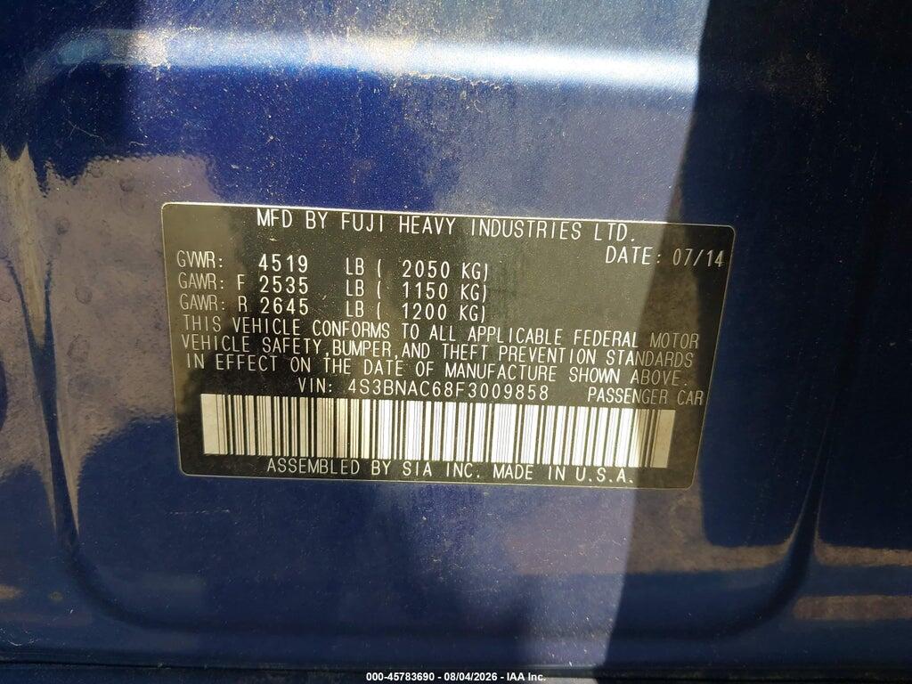 4S3BNAC68F3009858 2015 SUBARU LEGACY photo no. 9