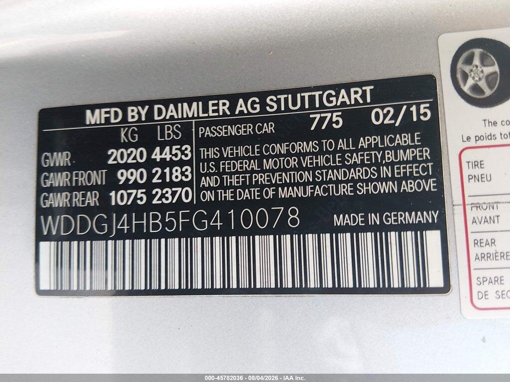 WDDGJ4HB5FG410078 2015 MERCEDES-BENZ C 250 photo no. 9