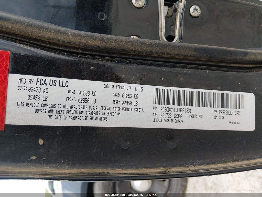 2C3CDXAT9FH871331 2015 DODGE CHARGER photo no. 9