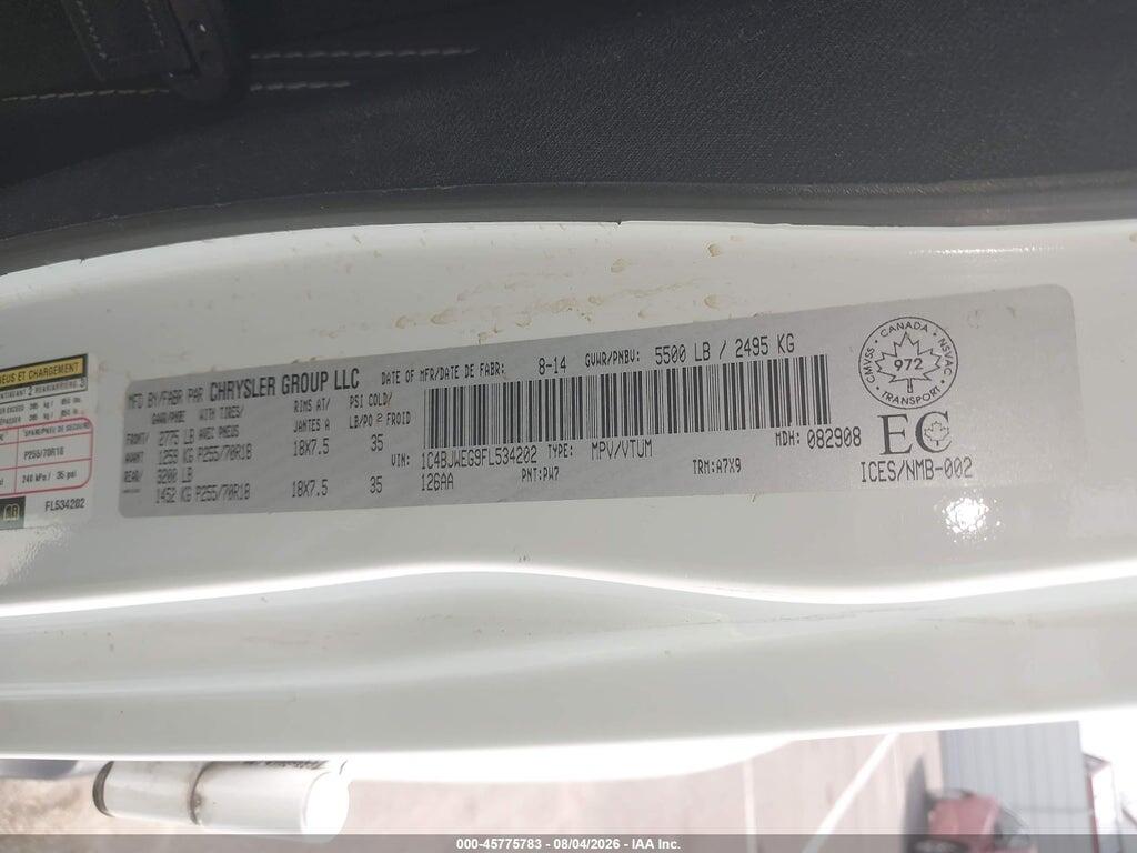 1C4BJWEG9FL534202 2015 JEEP WRANGLER UNLIMITED photo no. 9
