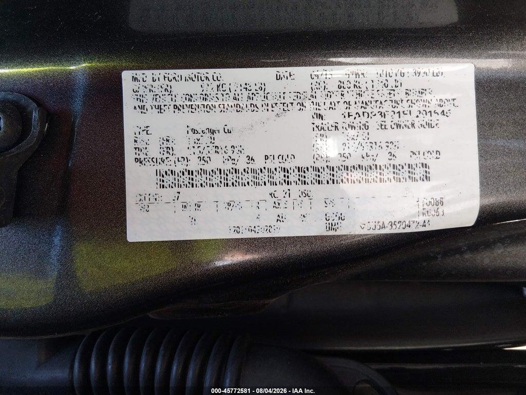 1FADP3F21FL291645 2015 FORD FOCUS photo no. 9