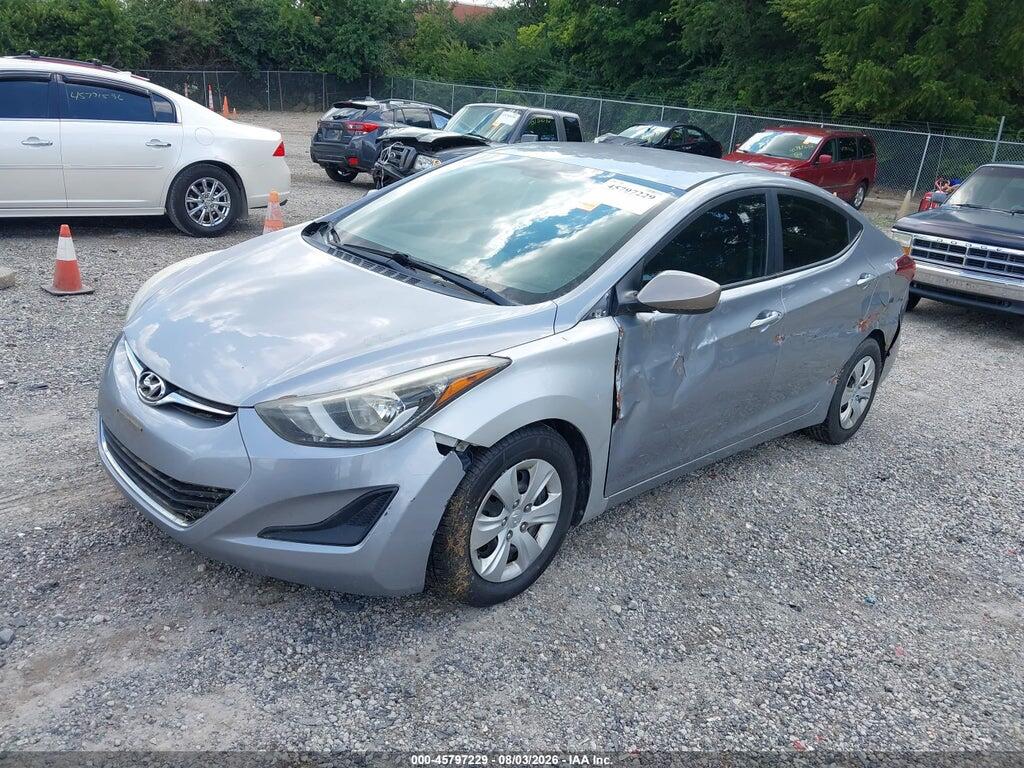 5NPDH4AE3GH705156 2016 HYUNDAI ELANTRA photo no. 2