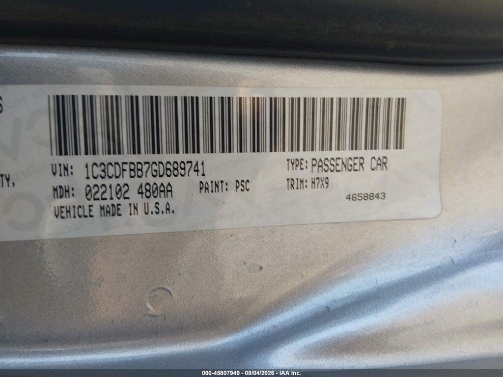 1C3CDFBB7GD689741 2016 DODGE DART photo no. 7