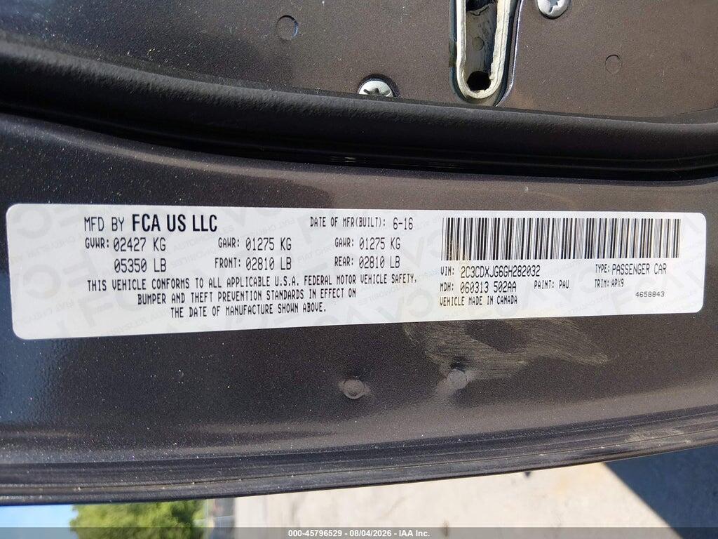 2C3CDXJG6GH282032 2016 DODGE CHARGER photo no. 9