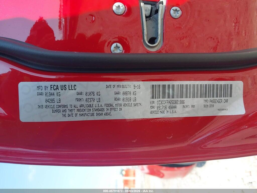 1C3CDFFA2GD821886 2016 DODGE DART photo no. 9