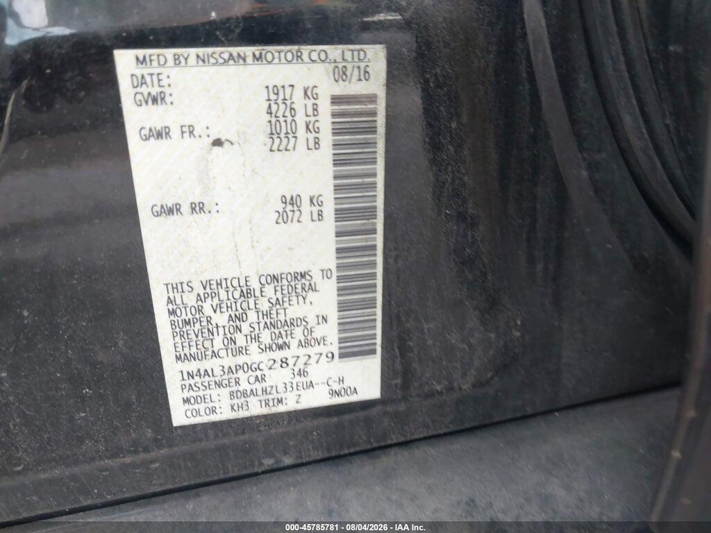 1N4AL3AP0GC287279 2016 NISSAN ALTIMA photo no. 9