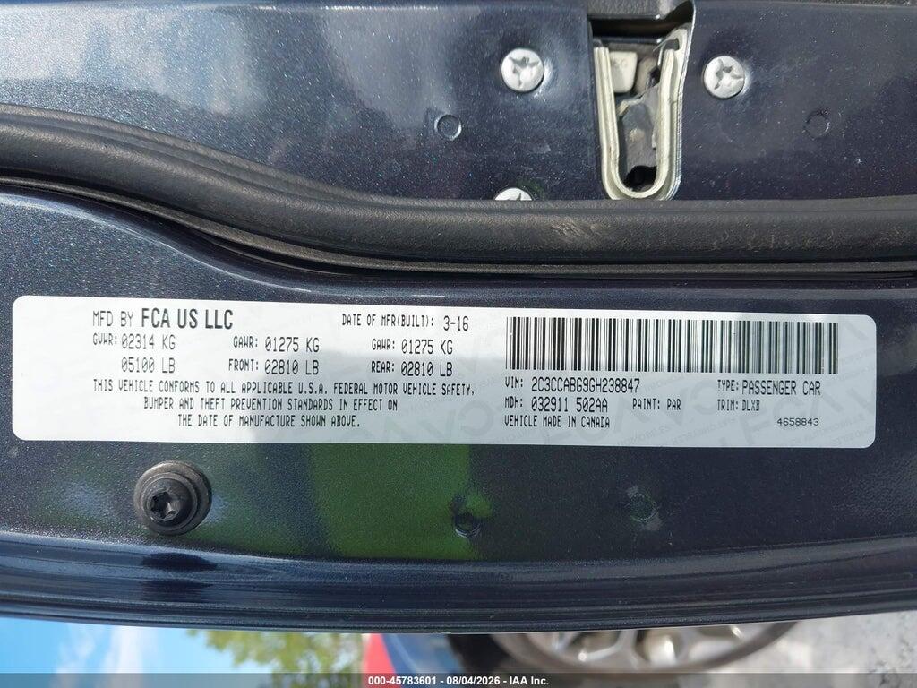 2C3CCABG9GH238847 2016 CHRYSLER 300 photo no. 9