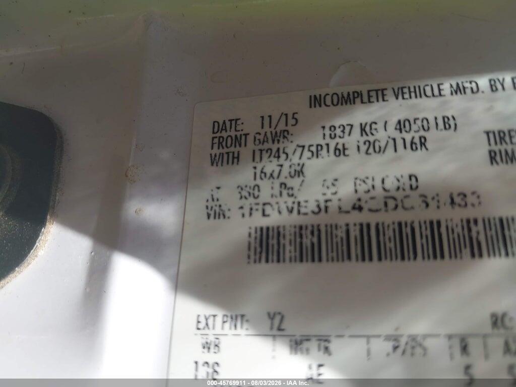 1FDWE3FL4GDC31433 2016 FORD E-350 CUTAWAY photo no. 8