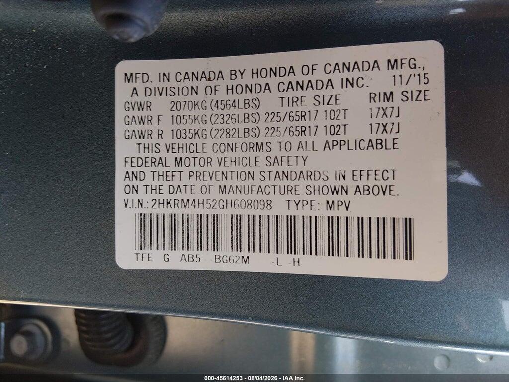 2HKRM4H52GH608098 2016 HONDA CR-V photo no. 9