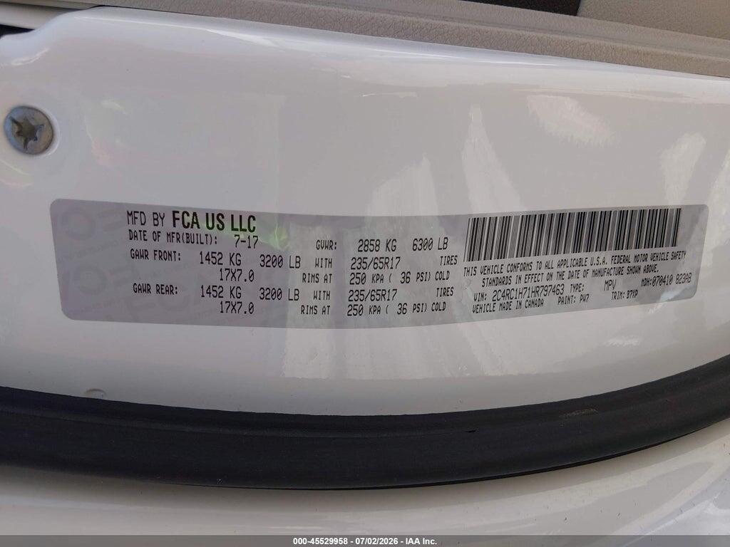 2C4RC1H71HR797463 2017 CHRYSLER PACIFICA HYBRID photo no. 9