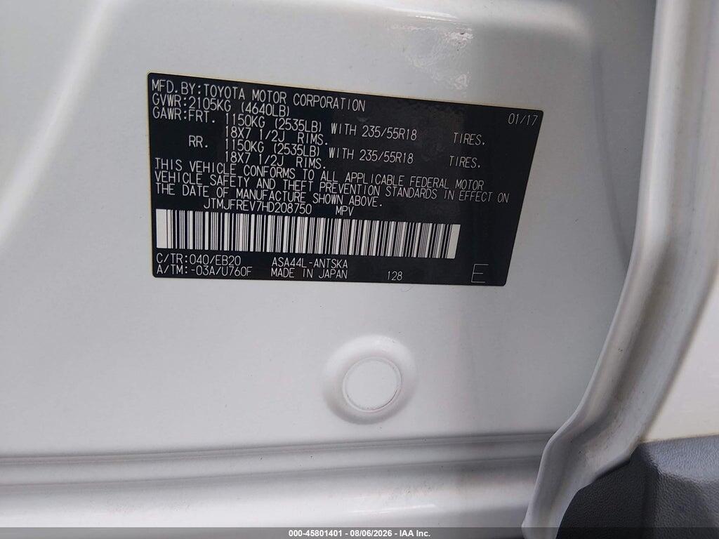 JTMJFREV7HD208750 2017 TOYOTA RAV4 photo no. 9
