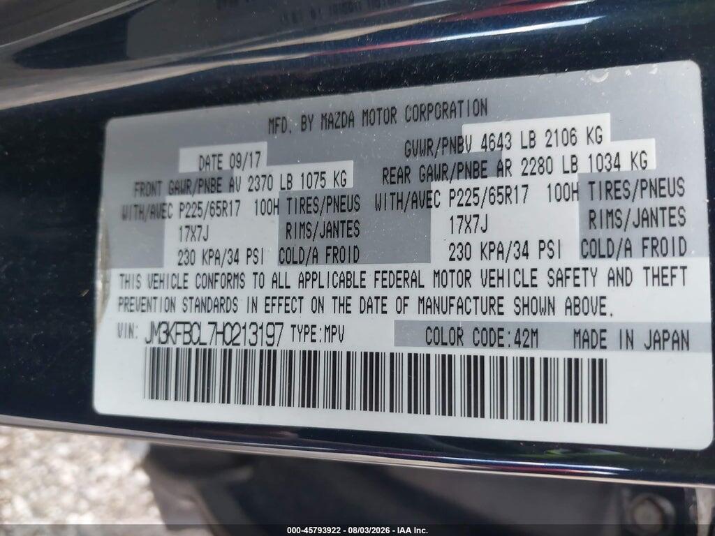 JM3KFBCL7H0213197 2017 MAZDA CX-5 photo no. 9