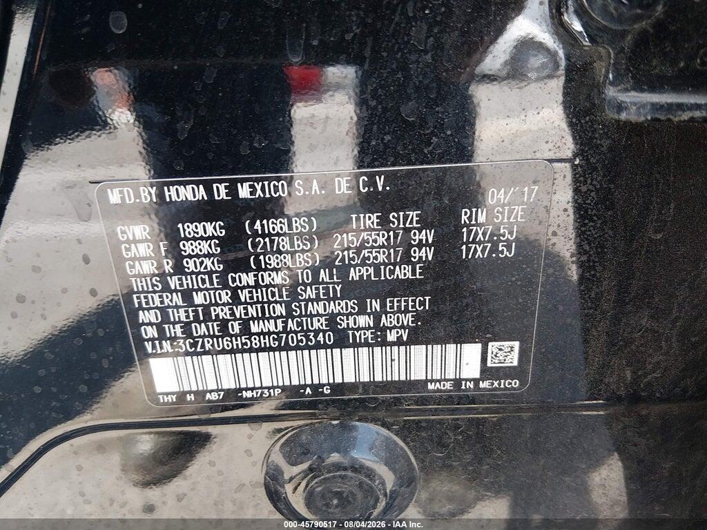 3CZRU6H58HG705340 2017 HONDA HR-V photo no. 9