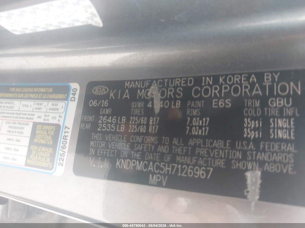 KNDPMCAC5H7126967 2017 KIA SPORTAGE photo no. 9