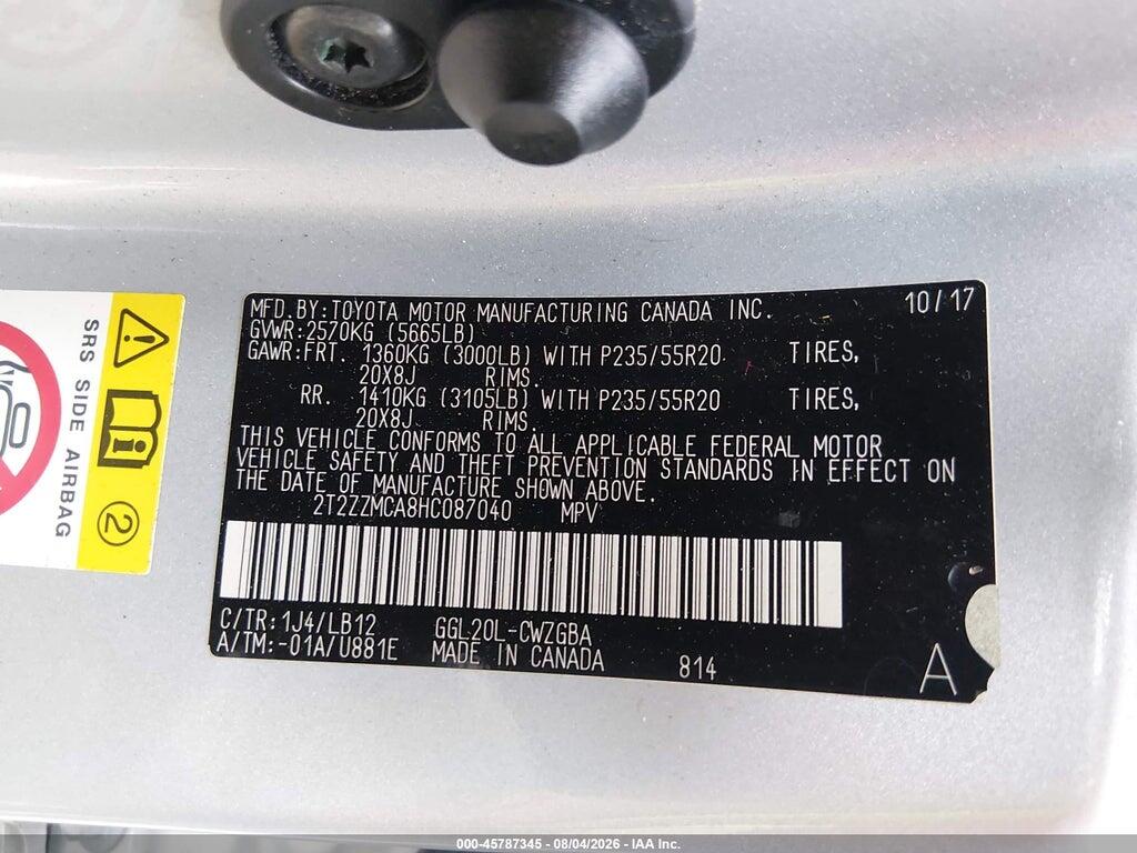 2T2ZZMCA8HC087040 2017 LEXUS RX 350 photo no. 9