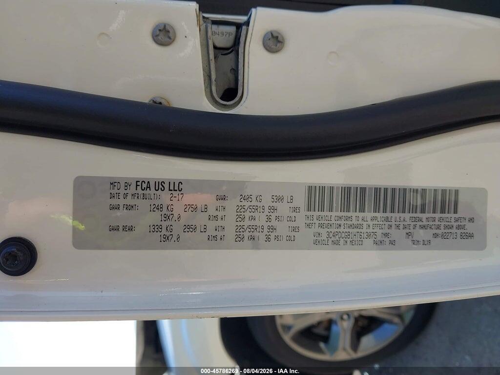 3C4PDCGB1HT613075 2017 DODGE JOURNEY photo no. 9