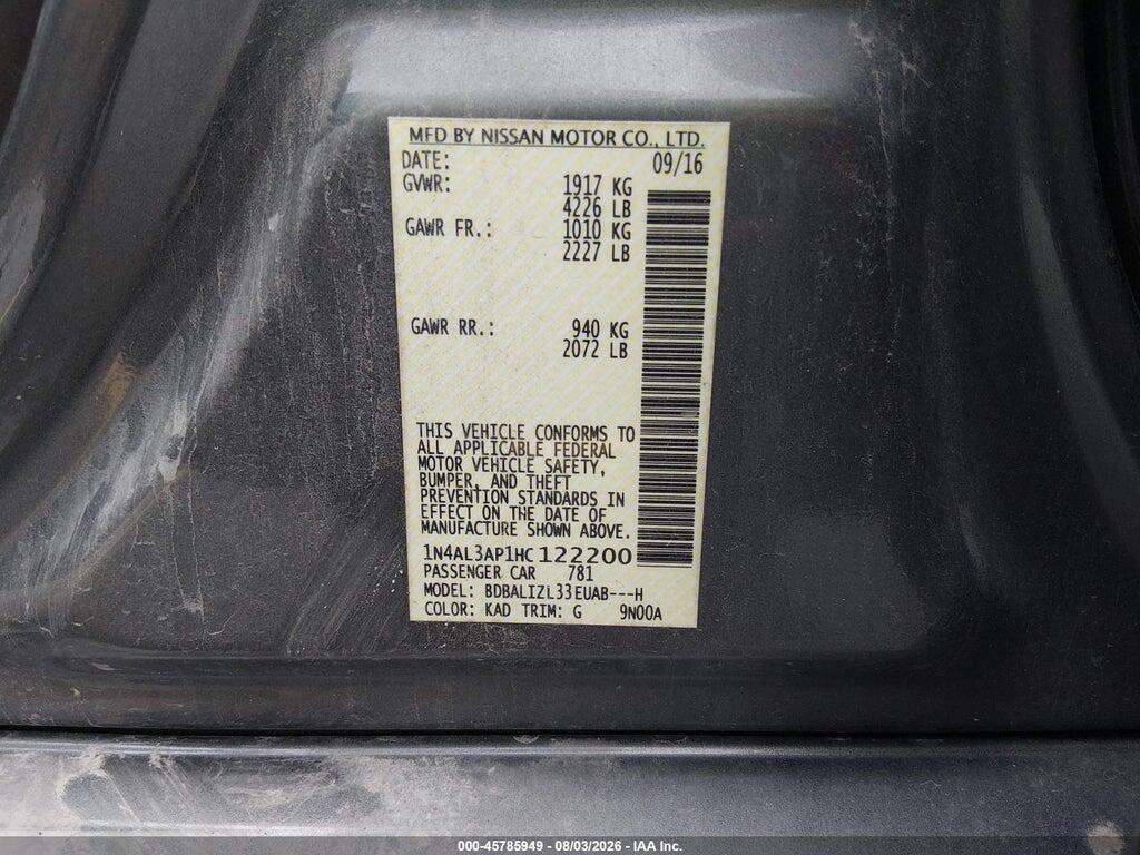 1N4AL3AP1HC122200 2017 NISSAN ALTIMA photo no. 9