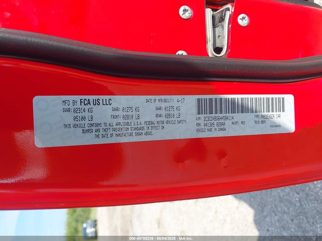 2C3CDXBG6HH584114 2017 DODGE CHARGER photo no. 9